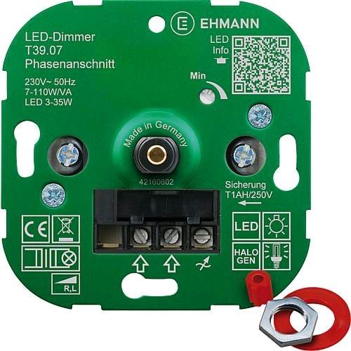 Produktbild Ehmann T3907 UP Dimmer für LED und Energiesparlampen