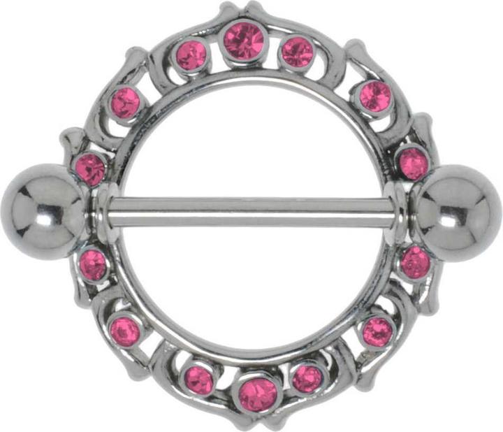 Image du produit Bijouteria Piercing poitrine (Acier inoxydable, Argent 925, Cristallin)