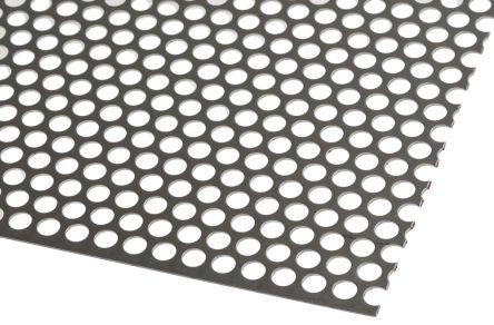 Rs Pro Perforated 304 s/steel sheet,4.8mm dia (500 mm, 500 mm, 0.55 mm)