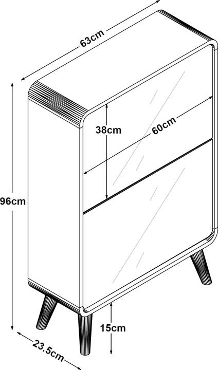 Actual product image En.Casa Stryn (63 x 23.5 x 96 cm)