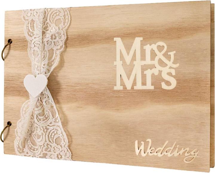 Actual product image Intirilife Wedding book Mr & Mrs Vintage DIY
