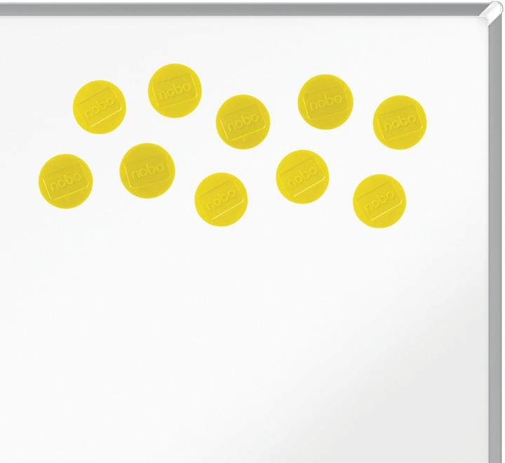 Actual product image Nobo Magnet round 32mm 1915302 yellow 10 pieces (10 x)