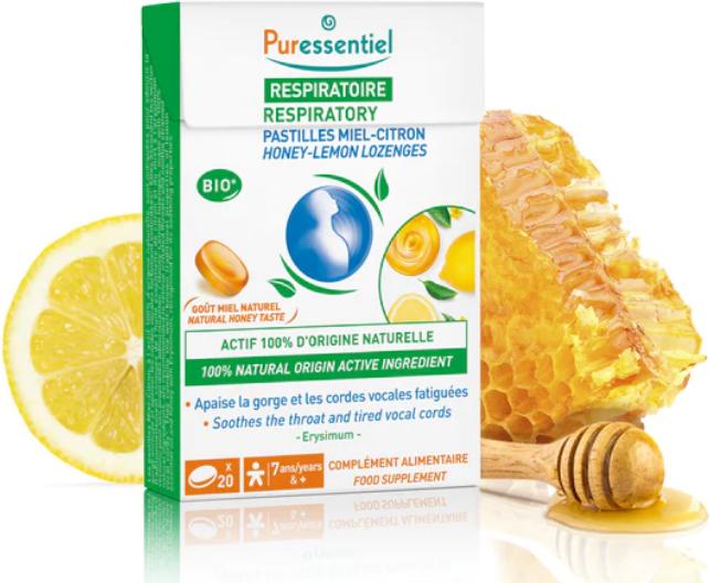 Actual product image Puressentiel Lozenge Respiratory Honey Lemon Lozenge (20 Piece)