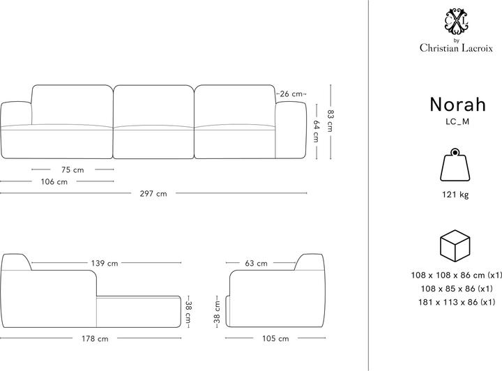 Actual product image CXL by Christian Lacroix Norah (Corner sofa)