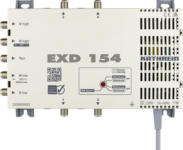 Image du produit Kathrein EXD 154 Commutateur multiple monocâble 5-862 et 300-2350MHz 4 sorties Pin-Code (Multi commutateur)