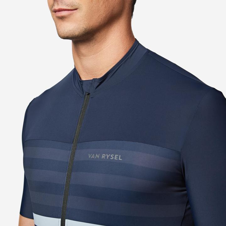 Actual product image Van rysel Rennrad Fahrradtrikot Sommer kurzarm Herren Slimfit Endurance 2 dunkelblau (L)