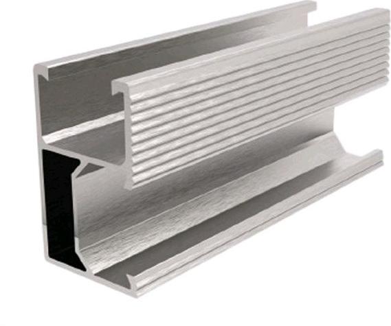 Actual product image V-TAC Sillberne rail 2000mm for solar panels 4 pcsSet