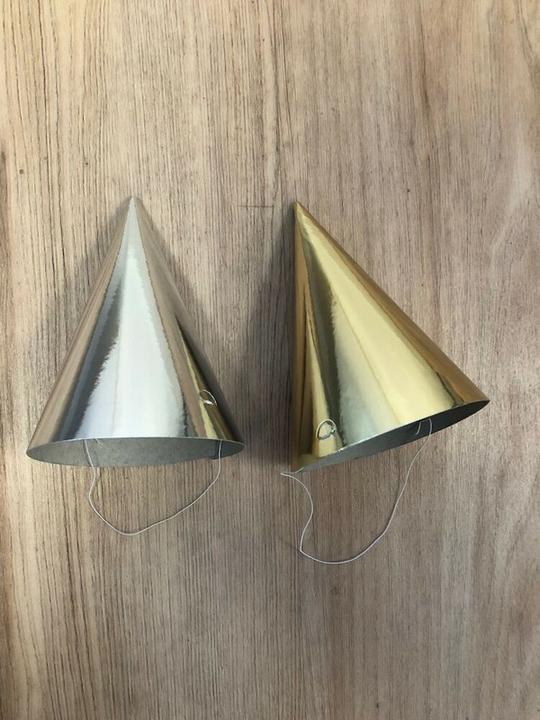 Eddy Toys Partyhat metallic HNY 2as 6pc