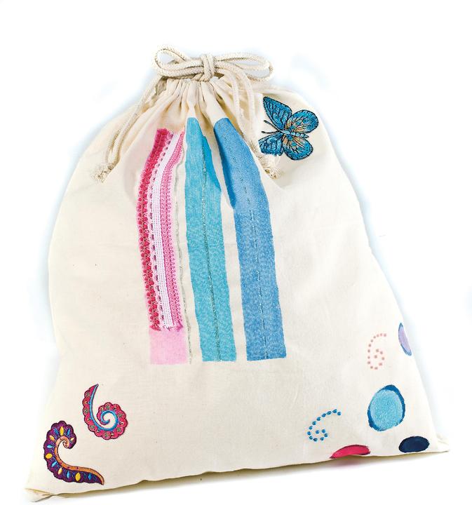 Produktbild VBS Baumwollbeutel mit Kordelzug, 27 x 45 cm, Natur