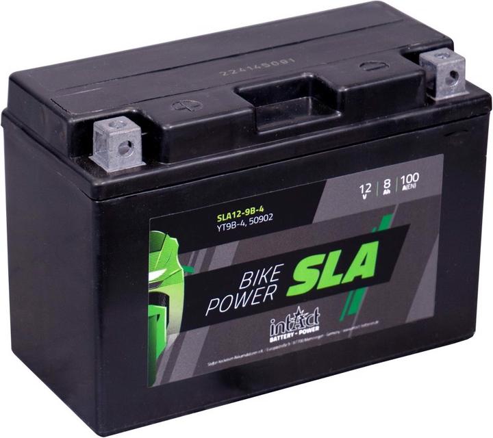 Produktbild Intact SLA12-9B-4 Bike-Power SLA 8Ah Motorradbatterie (DIN 50801) YT9B-BS, YT9B-4 (12 V, 8 Ah, 100 A)