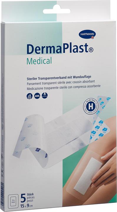 Immagine prodotto DermaPlast Benda medica trasparente 15x9cm 5pcs. (5 x)