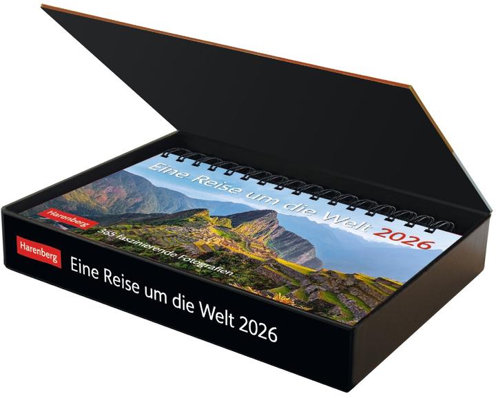 Actual product image Harenberg Eine Reise um die Welt Premiumkalender 2026 - 365 faszinierende Fotografien (23 x 17 cm, Hardcover, German)