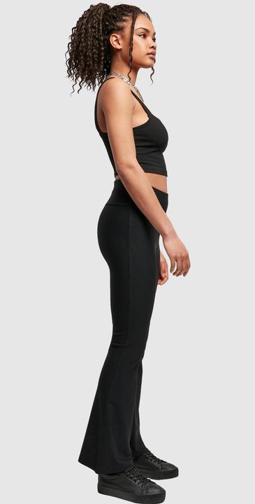 Actual product image Urban Classics Ladies High Waist Rib Boot Cut Leggings (XL)
