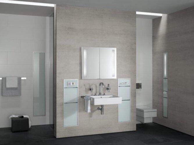 Actual product image Emco asis module 150 flush-mounted guest WC module model, bin liner holder, paper holder, toilet bru