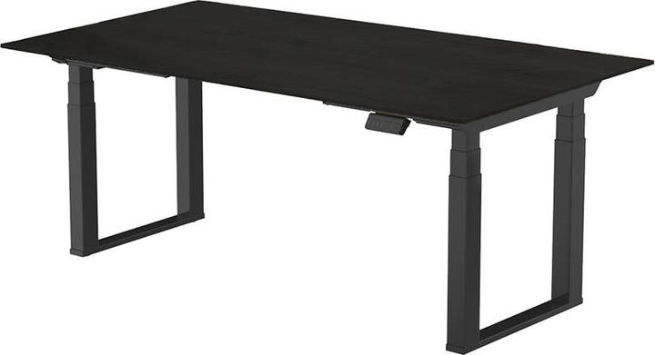 Produktbild Contini höhenverstellbarer Bürotisch 180 x 80 cm schwarz / Gestell schwarz
