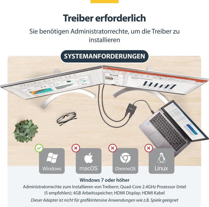 Image du produit StarTech USB32HD2 (HDMI, 31.50 cm)
