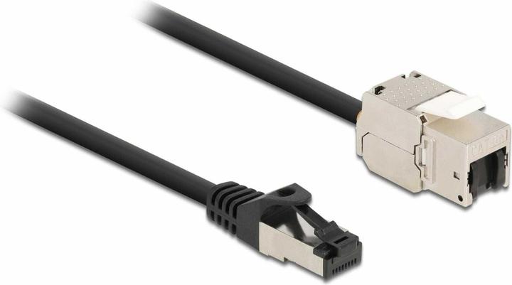 Immagine prodotto Delock Cavo RJ45 maschio a modulo Keystone RJ45 femmina Cat.6A 2 m nero (S/FTP, CAT6a, 2 m)