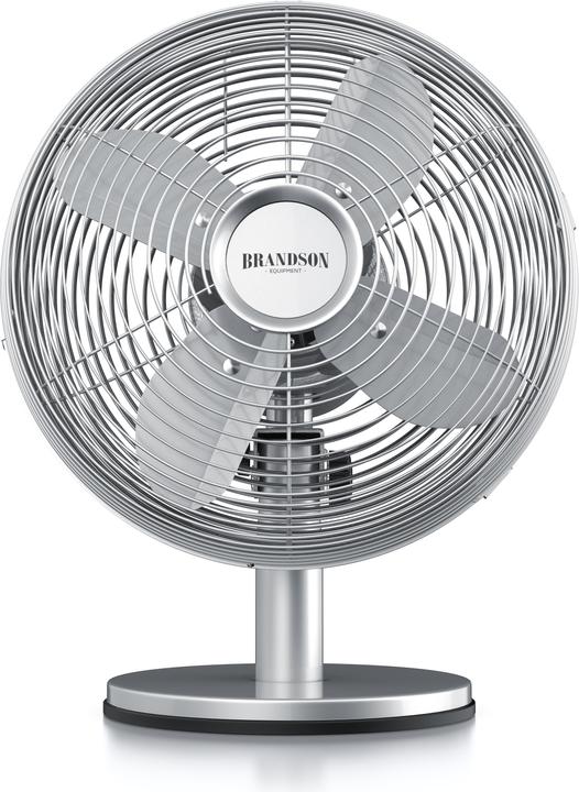 Image du produit Brandson Ventilateur de table, design rétro, oscillation, angle d'inclinaison env. 40°, boîtier métallique (50 dB)