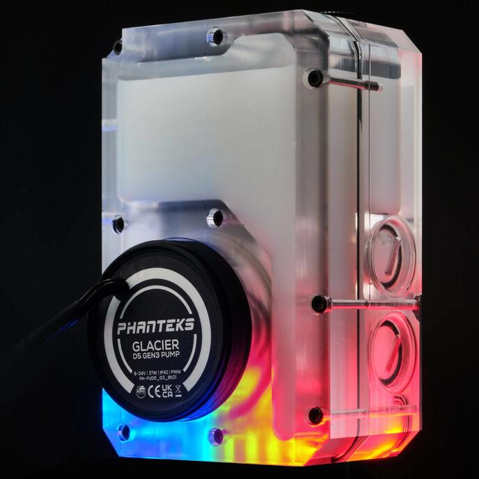 Actual product image Phanteks Glacier EZ-Fit 140RES-D5 pump and reservoir - black