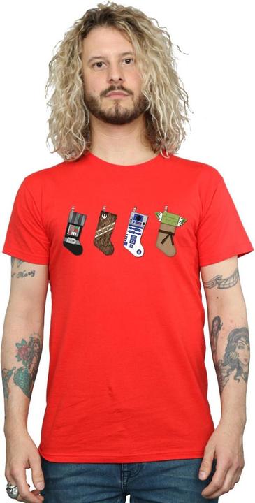 Actual product image Star Wars Mens Christmas Stockings T-Shirt (M)