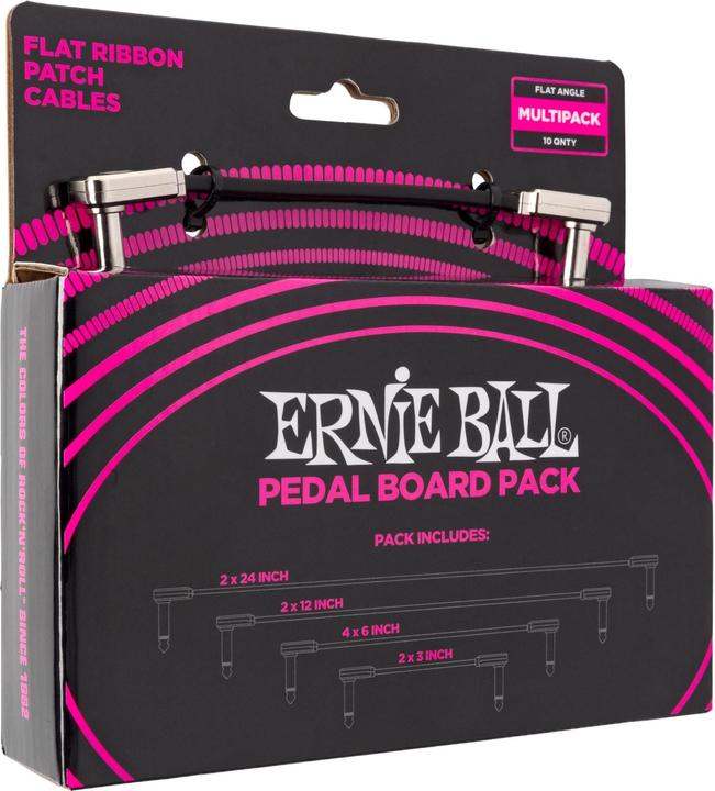 Immagine prodotto Ernie Ball Cavi patch a nastro piatto Ball 6224 Confezione pedaliera (varie lunghezze) (0.69 m)