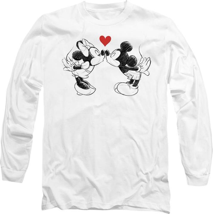 Immagine prodotto Disney Maglietta San Valentino Topolino e Topolina Schizzo di Bacio Adulto Unisex (XXL)