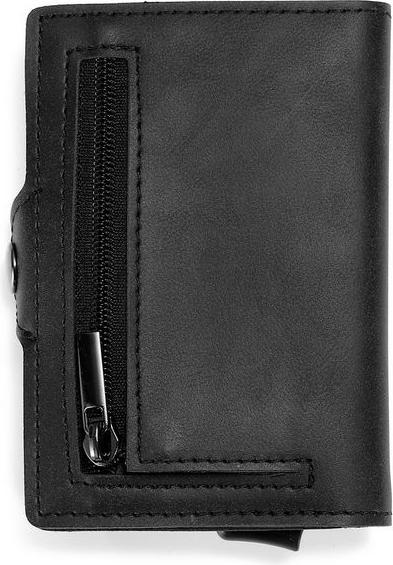 MU Style Kreditkarten Etui für 6 Karten mit Münzfach, Geldscheinklammer & RFID Schutz