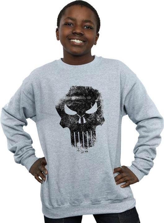 Actual product image Boys The Punisher Distrressed Skull Sweatshirt (116)