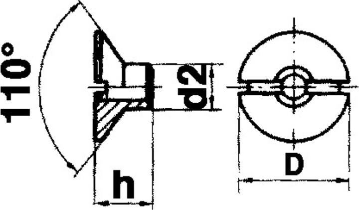 Actual product image Werkstarck Countersunk nuts (M4)