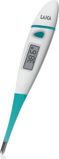 Laica TH3601 Digital Thermometer with Flexible Probe and Easy-to-Read LCD Display (Non-contact)