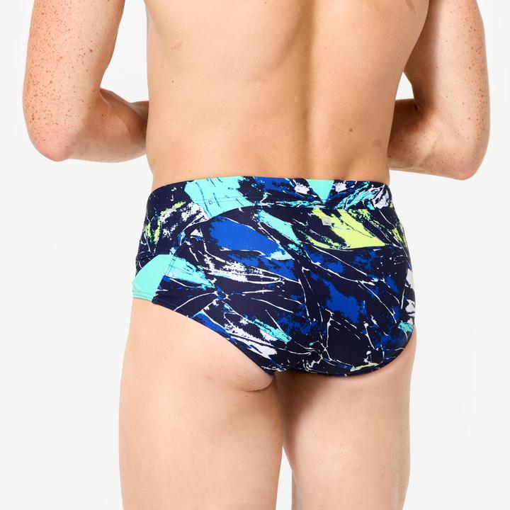 Produktbild Nabaiji Badehose Slip Herren Kastenform - 900 Motu blau/grün (40)