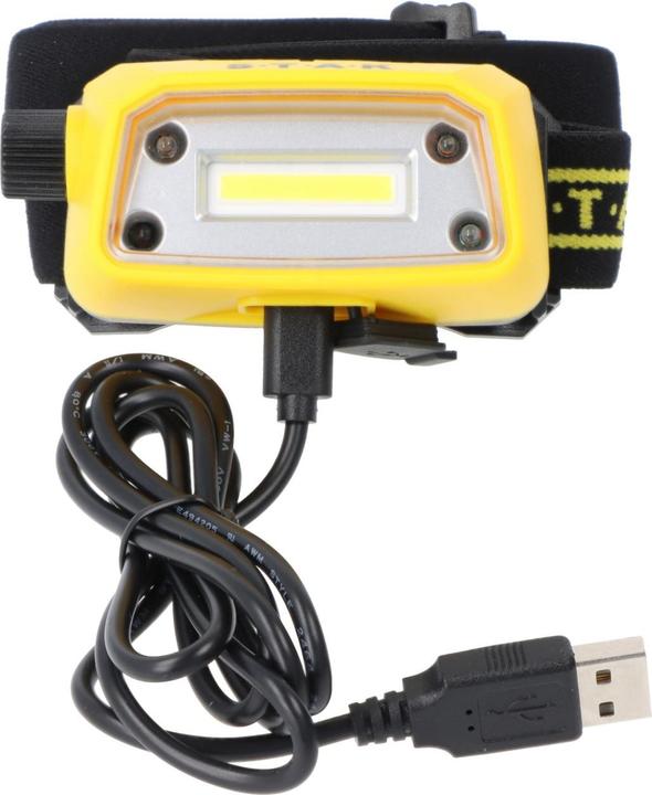 Immagine prodotto Velamp LED Stirnleuchte mit COB LED, inklusive Akku, 60 Grad neigbar (300 lm)