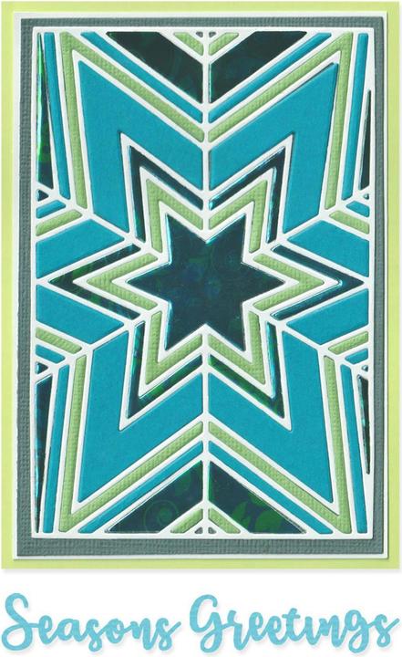 Immagine prodotto Sizzix Stencil di punzonatura Thinlits "Cosmopolitan Christmas, Star Bright di Stacey Park".