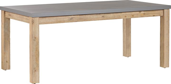 Immagine prodotto Beliani Set di mobili da giardino Tavolo in cemento/legno d'acacia grigio con 2 panche OSTUNI (180 cm)