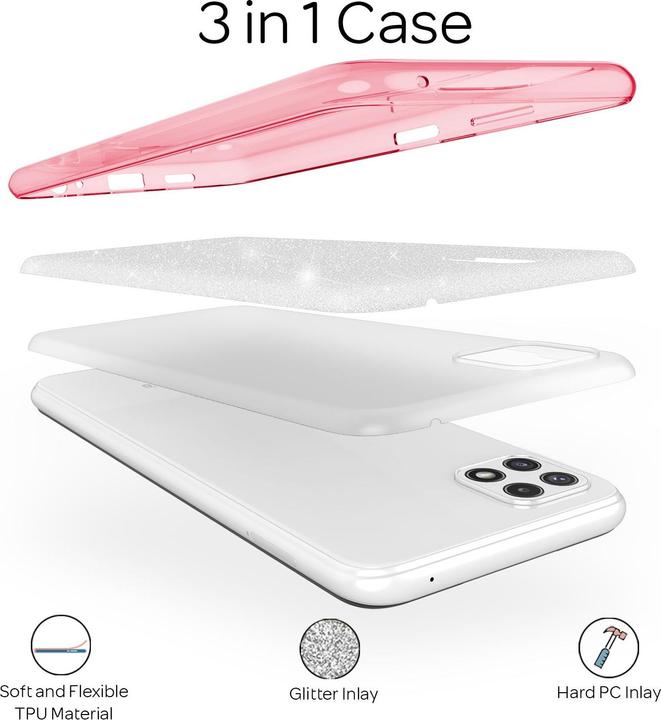 Produktbild Nalia Glitzer Handyhülle (Samsung Galaxy A22 5G)