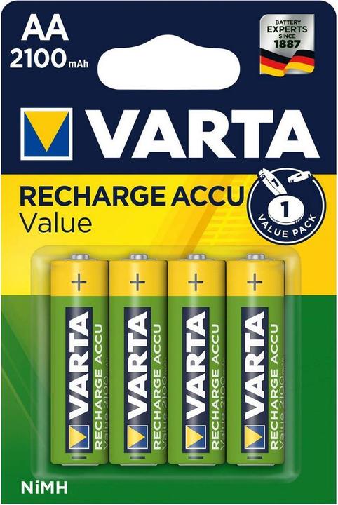 Immagine prodotto Varta Batteria Stilo AA Ricaricabile 2100mah Conf.Blister 4pz (4 pz., AA, 2100 mAh)