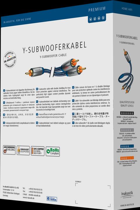 Produktbild Inakustik Audiokabel Sub (5 m, Cinch)