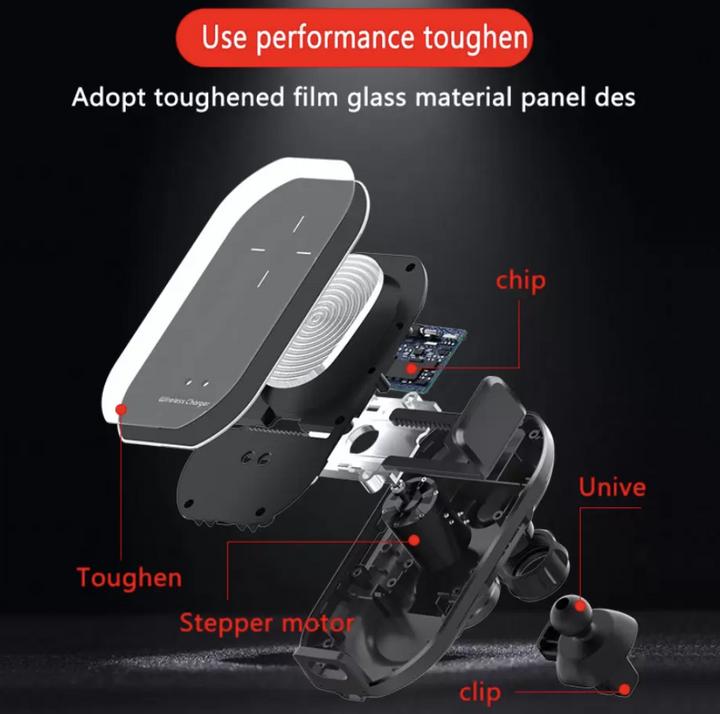 Image du produit PhoneLook Support de téléphone 10W Qi high-tech pour voiture Smart Sensor avec chargement sans fil