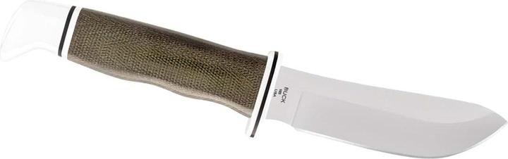Actual product image Buck SKINNER PRO 103, S35VN steel, stainless, linen micarta, leather sheath (10.20 cm)