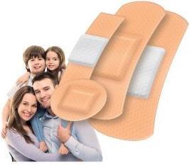 Actual product image Lifemed Plaster strips "Allround" 4 sizes skin-coloured, content: 50 pcs. 25 mm, round (50 x)
