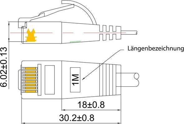 Actual product image Wirewin Network cable, round (UTP, CAT6, 2 m)