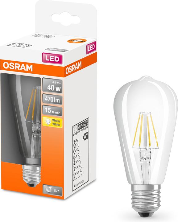 Actual product image Osram Led Retrofit Classic St (E27, 4 W, 470 lm, 1 x, E)