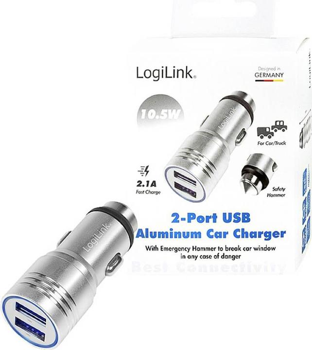 Immagine prodotto LogiLink Adattatore di ricarica per auto USB
