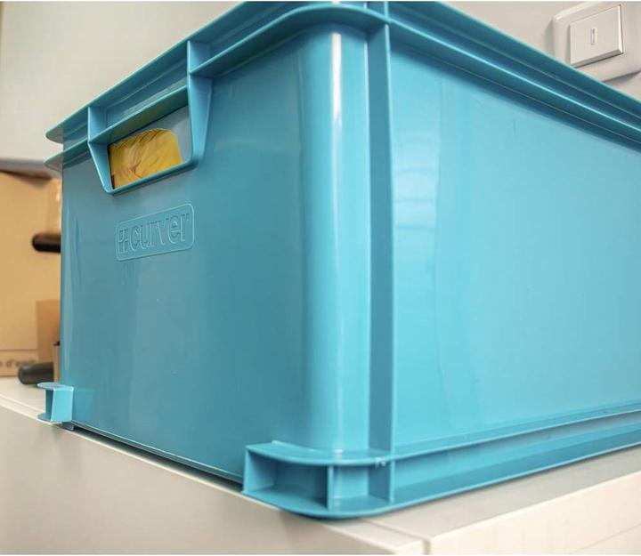 Actual product image Curver 259599 Storage box Unibox Classic 75th anniversary edition turquoise blue 1 S (15 l)