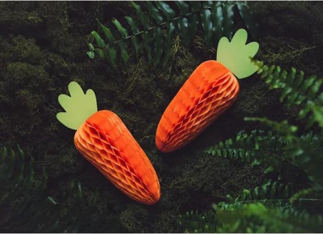 Produktbild Partydeco Paper decoration honeycomb Carrot, orange, 20 cm (1 pkt / 1 pc.) (1 x, 20 x 7 cm)
