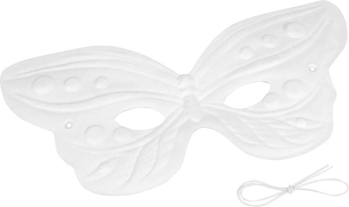 Immagine prodotto Natura Punto Maschera a farfalla con nastro, bianca, 18 x 24 cm