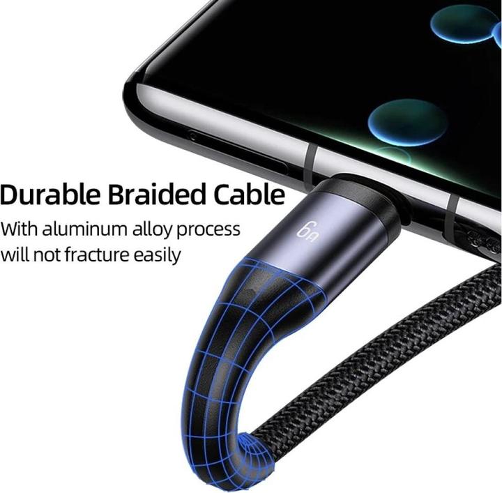Image du produit Usams US-SJ600 U83 3IN1 Transparent Digital Display PD100W Fast Charging & Data Cable 1.2m C To C+L+M (1.20 m, USB 2.0)