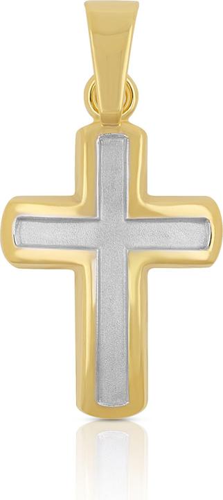 Muau Pendant cross yellow gold 750, 21x11mm (750/18K Gelbgold)