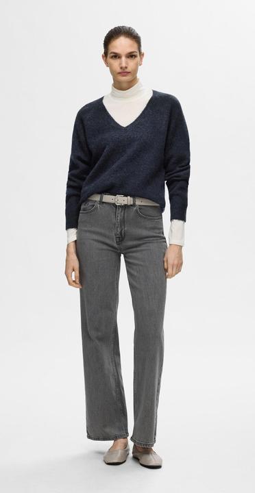 Actual product image Selected Femme V-neck knit jumper (M)