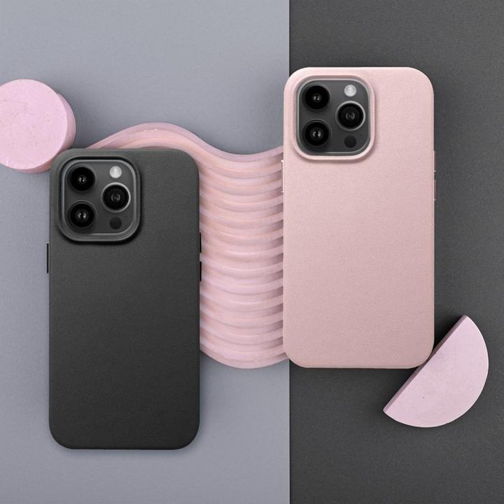 Actual product image OEM Back panel cover LEATHER MAG COVER case for IPHONE 12 black (Apple iPhone 12)